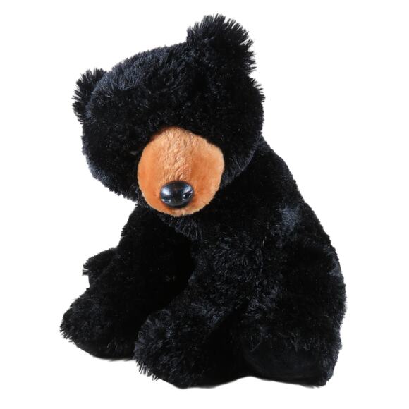 Aurora Black Bear Plush 13" Stuffed Animal Soft Toy Kids Collectible Realistic - Picture 1 of 16